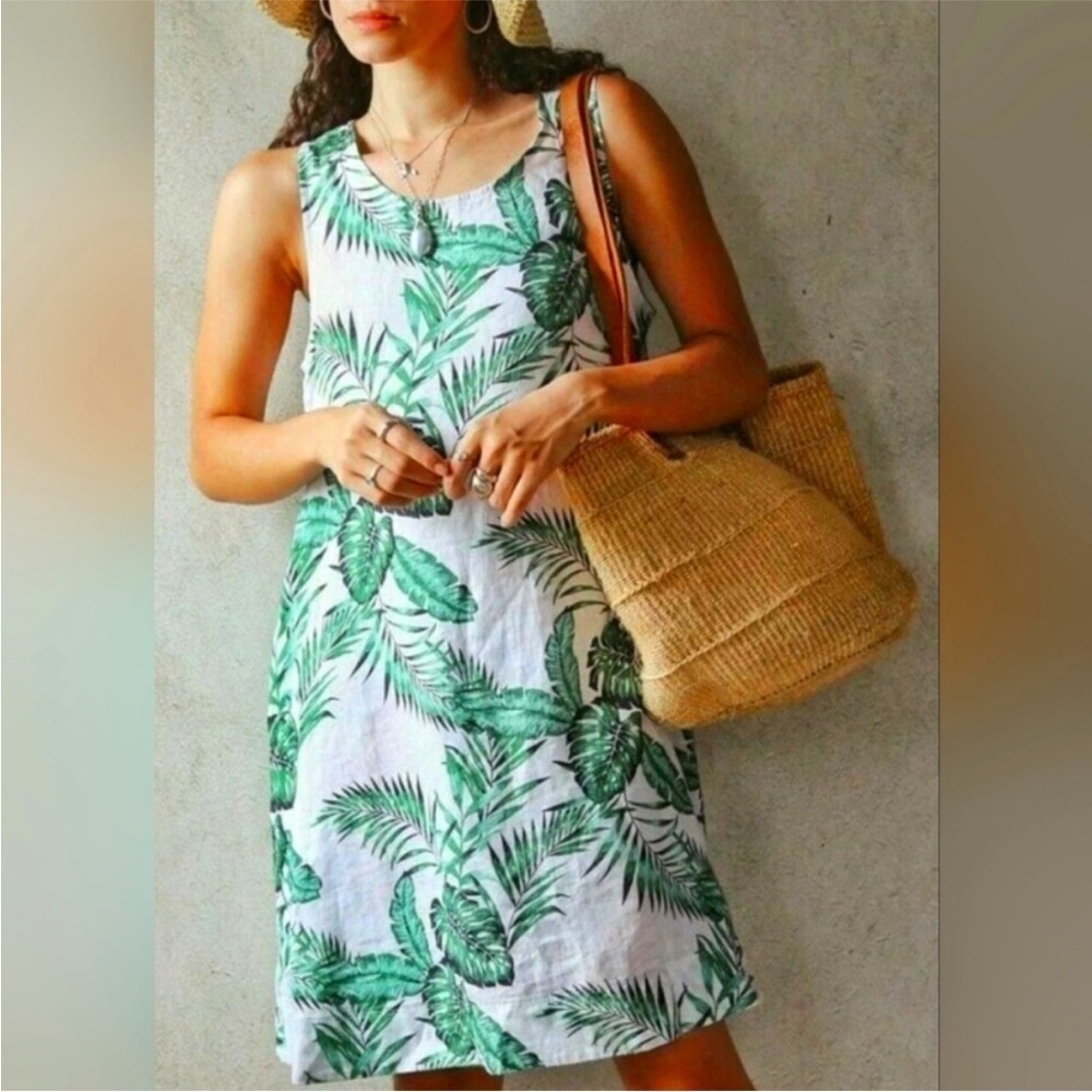 C&C CALIFORNIA 100% LINEN DRESS SIZE small